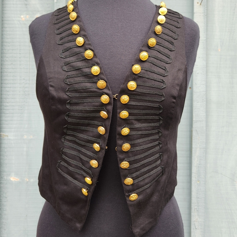 Primark Atmosphere Military Style Black Vest New With Tags Size UK 10